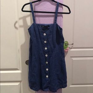 Zara blue button front dress